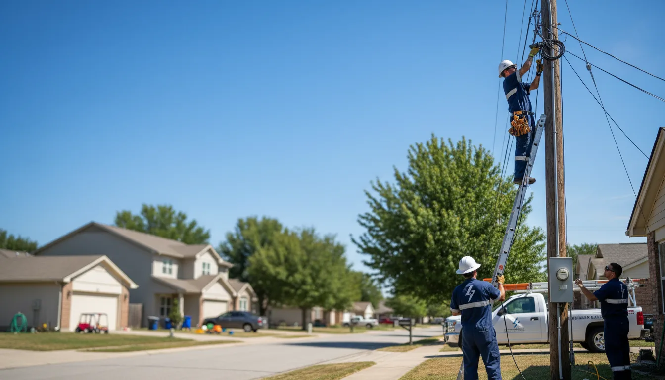 Residential electrician providing installation services in Perkins, MO